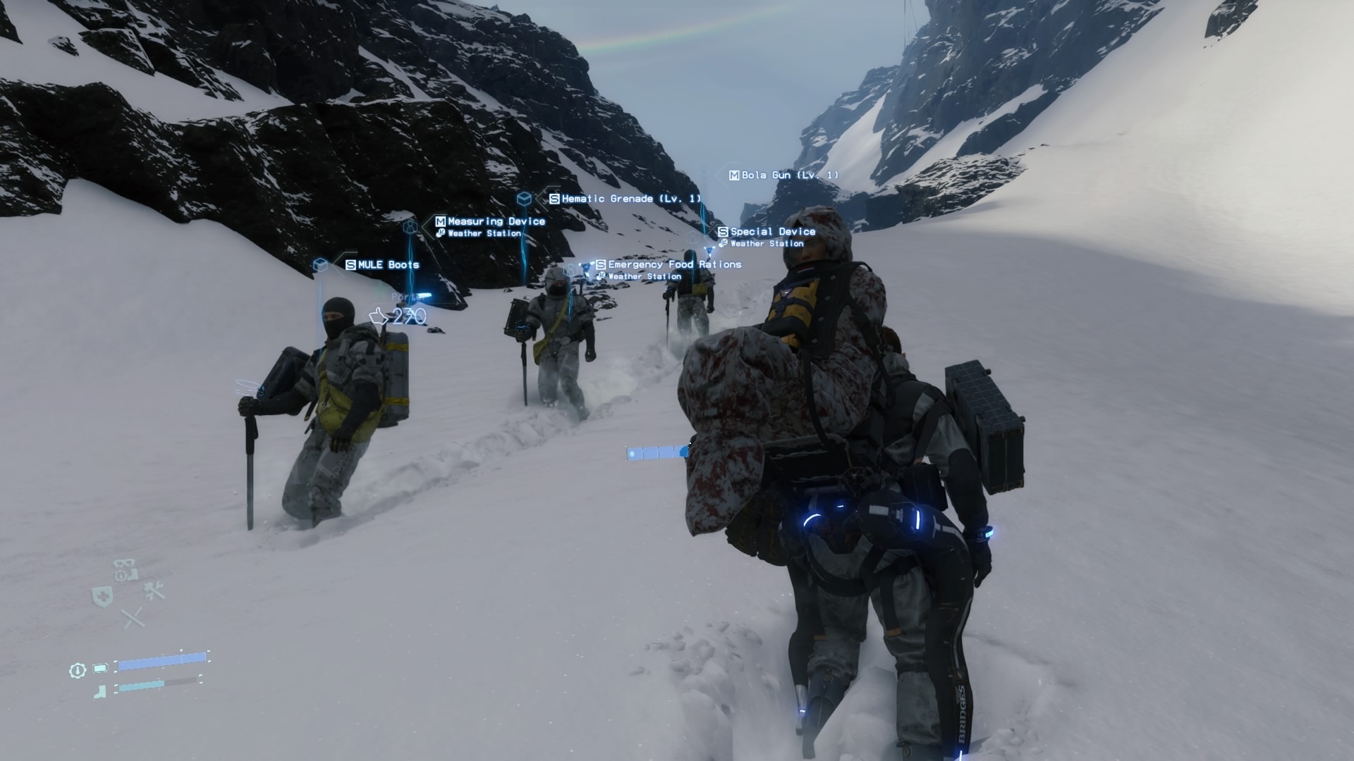 Otros repartidores en un monte nevado