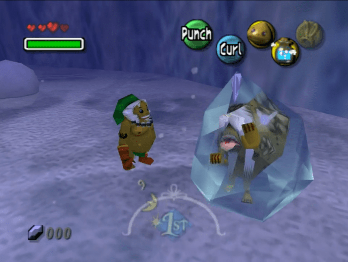 Un goron congelado en Snowhead