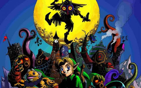 link y el skull kid de majoras mask