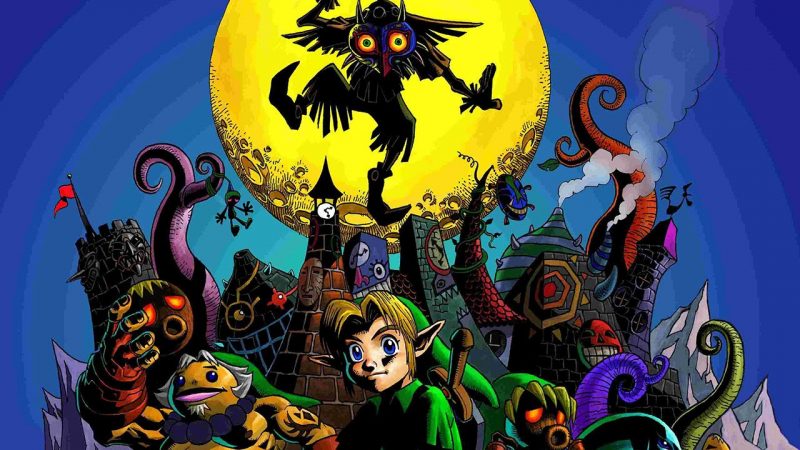 link y el skull kid de majoras mask